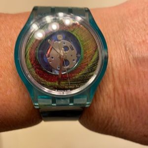 SWATCH Unisex Peacock Multi-Color Never Worn!